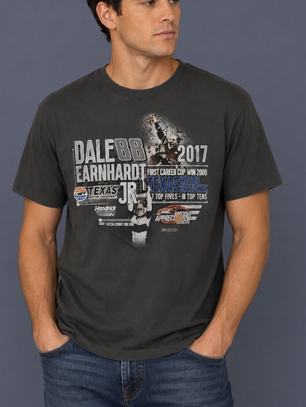 Port & Company Dale Earnhardt 2017 TX Motor Speedway Career Cup Short Sleeve Tee